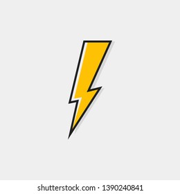 Electric lightning bolt logo for your needs. Thunder icon. Modern flat style vector illustration.