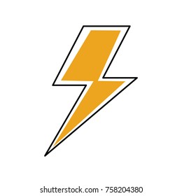 electric lightning bolt with shading effects