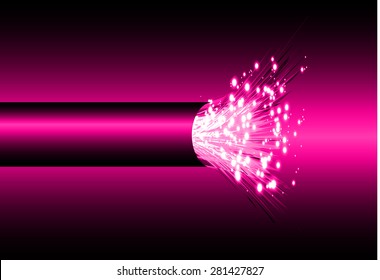 Electric lightning cables. pink background with intense glowing sparkles and glitter. light. Electricity, power, bolt. Technology background for computer graphic website internet .circuit.