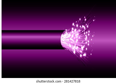 Electric lightning cables. purple background with intense glowing sparkles and glitter. light. Electricity, power, bolt. Technology background for computer graphic website internet .circuit.