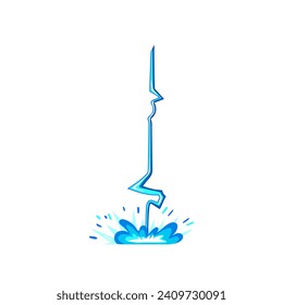 electric lightning effect cartoon. thunderbolt bolt, power energy, storm spark electric lightning effect sign. isolated symbol vector illustration