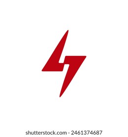Electric lightning flash symbol logo design