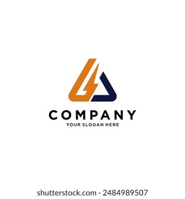 Electric or lightning A letter logo