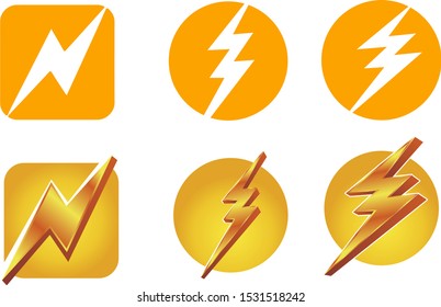 Electric Lightning Set for website or company logo