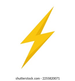 Electric lightning sign vector illustration. Physics, science, nature concept