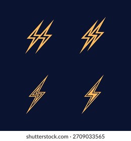 Electric Lightning Symbol Logo Reflecting Strong Power Identity for Energy Sector Businesses