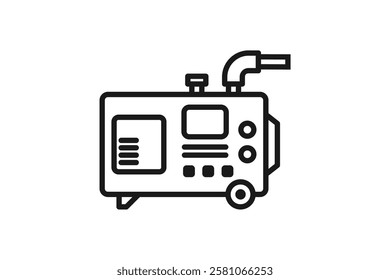 electric line art generator icon