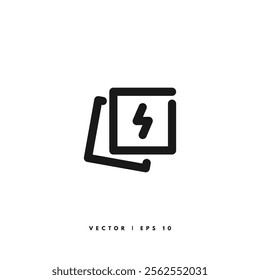 Electric Line Icon. Editable Stroke
