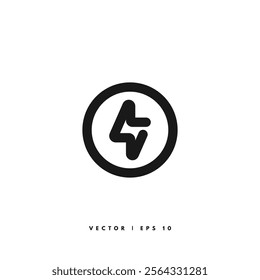 Electric Line Icon. Editable Stroke