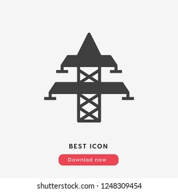 electric line icon vector