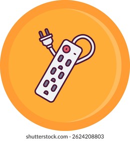 Design de ícone de vetor de linha elétrica
