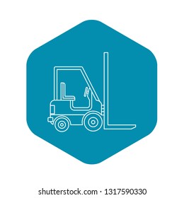 Electric loader icon. Outline illustration of electric loader vector icon for web.