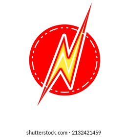 Electric Logo. abstract letter z of negative space lightning, tunder bolt design logo template, vector illustration