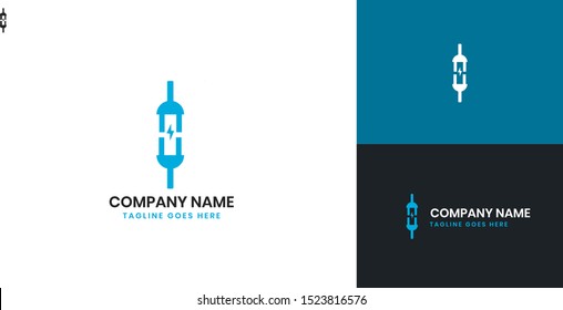 Electric logo - All elements on this template are editable with vector software, suitable for Electricity Business / Industry.