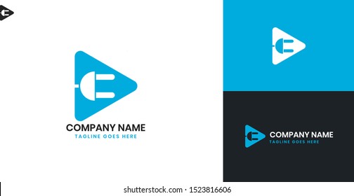 Electric logo - All elements on this template are editable with vector software, suitable for Electricity Business / Industry.