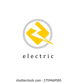 electric logo in circle geometric design.