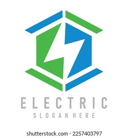 electric logo design icon vector	