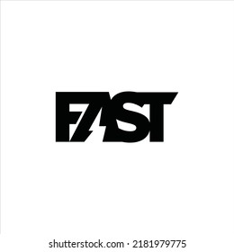 electric logo design idea for fast letter