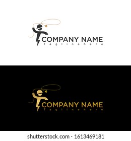 Electric logo design illustration is simple, elegant and creative
