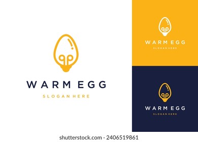 electric logo design or light bulbs with eggs