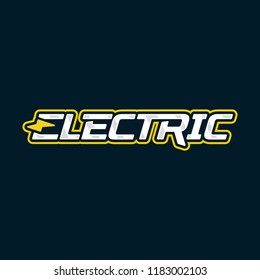 Electric logo design. Electric lightning energy logotype. Vector emblem