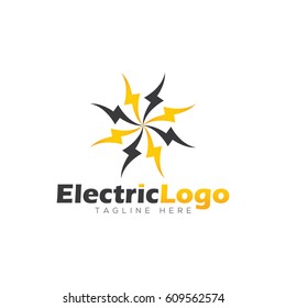 Electric logo design template