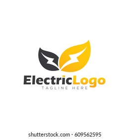 Electric logo design template