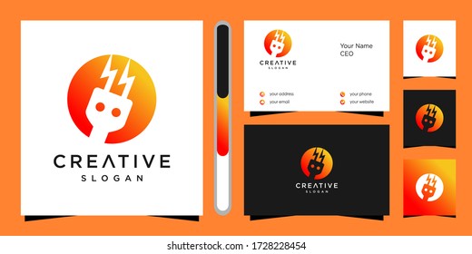 E-Logo-Designvektor und Visitenkarte