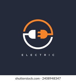 Electric logo design vector icon with creative concept