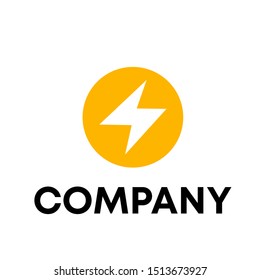 Electric logo design vector template . Lightning bolt sign