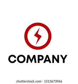 Electric logo design vector template . Lightning bolt sign