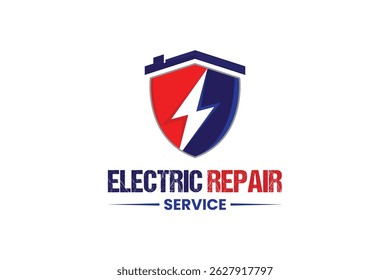 Electric logo. Electrical Power Sun Solar Energy Logo