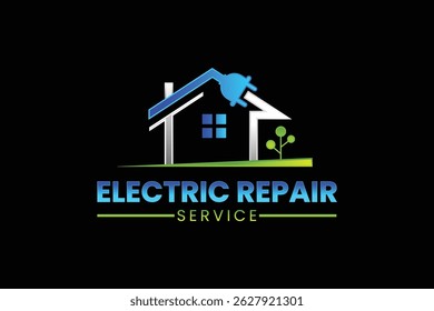Electric logo. Electrical Power Sun Solar Energy Logo