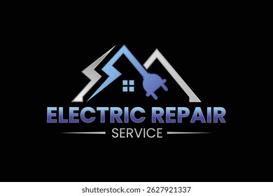 Logo eléctrico. Energía eléctrica Sun Solar Energy Logo