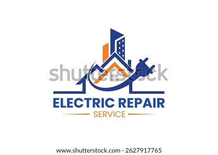 Electric logo. Electrical Power Sun Solar Energy Logo