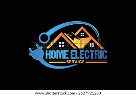 Electric logo. Electrical Power Sun Solar Energy Logo