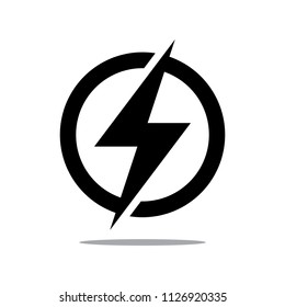 electric logo flash vector bolt