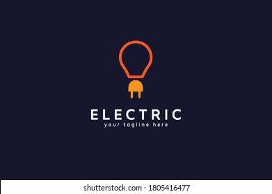 Electric Logo, flat design logo template, vector illustration