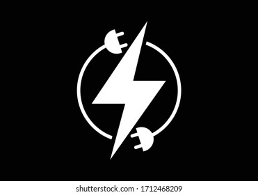 Electric logo and icon Vector design Template.Lightning Icon in Vector. Lightning Logo, Power Energy Logo Design Element,