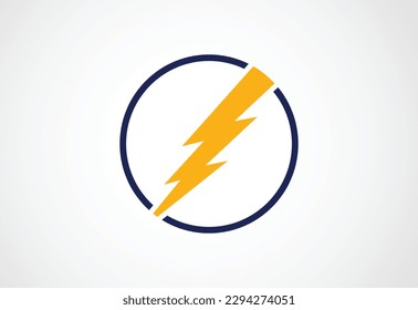 Logotipo eléctrico, perno de iluminación, plantilla de logotipo de diseño de perno de trueno, ilustración vectorial