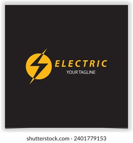 electric logo lightning bolt tunder bolt design logo template vector illustration