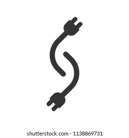 Electric logo. Power icon. Plug in symbol. Vector eps 08.