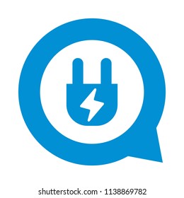 Electric logo. Power icon. Plug in symbol. Vector eps 08.