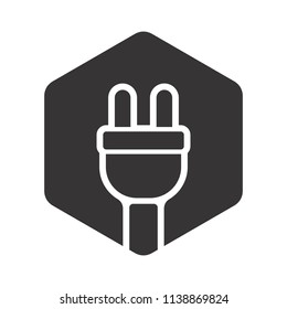 Electric logo. Power icon. Plug in symbol. Vector eps 08.