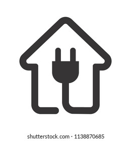 Electric logo. Power icon. Plug in symbol. Vector eps 08.