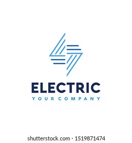 Electric logo template, icon, symbol, Vector Illustration