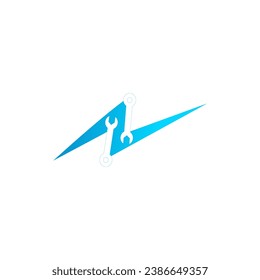 Electric Logo Template, Initial L Letter with Lightning Bolt Logo Template, Electric Bolt With Initial L Letter Logo Design, icon, symbol, vector Illustration