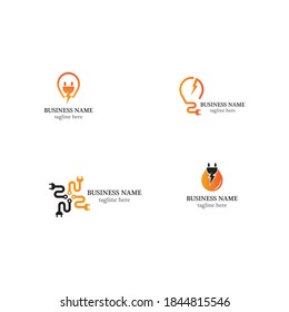 Electric logo template vector design