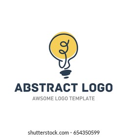 Electric logo template. Vector power illustration. Business logo template