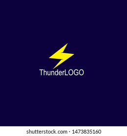 Electric logo. Thunder and bolt lightning icon with modern concept